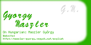 gyorgy maszler business card